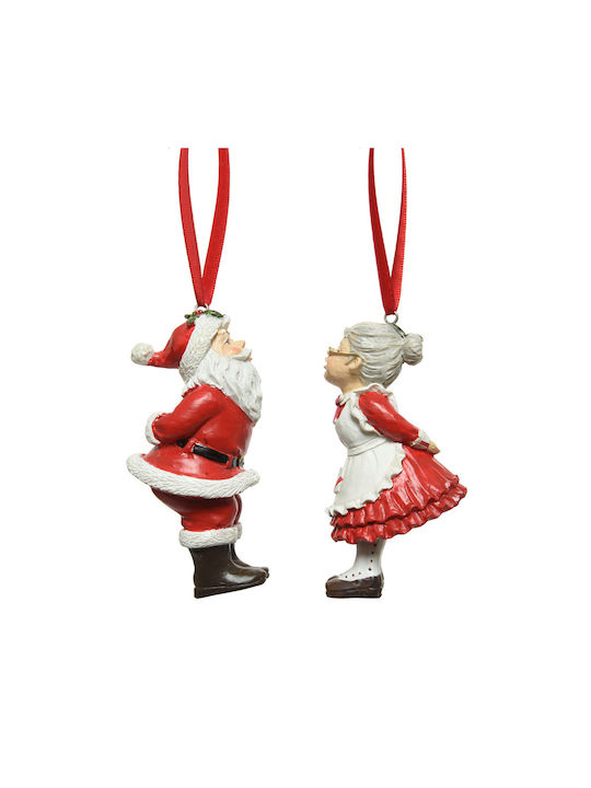 Santa Claus wife ornament polyresin 5x5x10 cm.