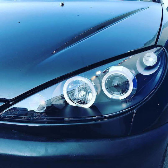 Μπροστινά Φανάρια Angel Eyes για Peugeot 206 1998-2003 2τμχ