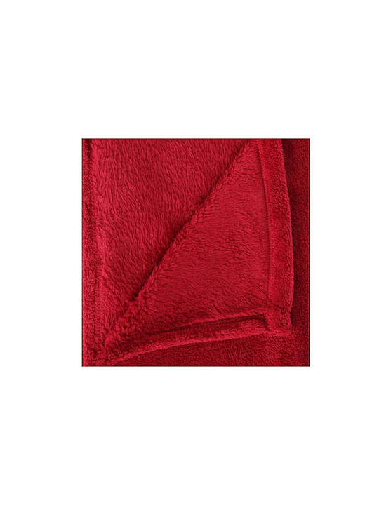 Atmosphera Velvet Semi-Double Blanket 180x230cm Red