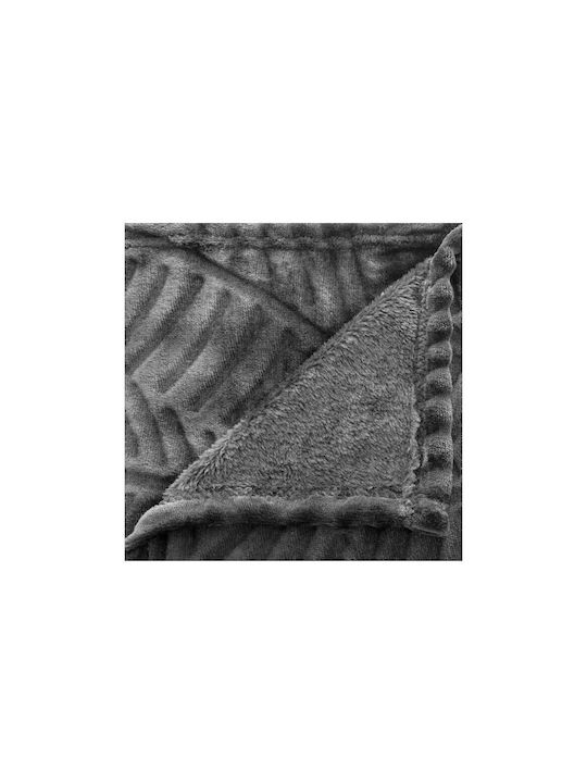 Atmosphera Κουβέρτα Fleece Καναπέ 125x150εκ. Γκρι