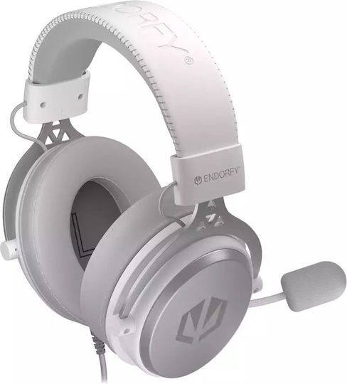 Endorfy VIRO Over Ear Gaming Headset με σύνδεση 3.5mm Onyx White