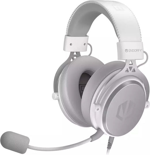 Endorfy VIRO Over Ear Gaming Headset με σύνδεση 3.5mm Onyx White