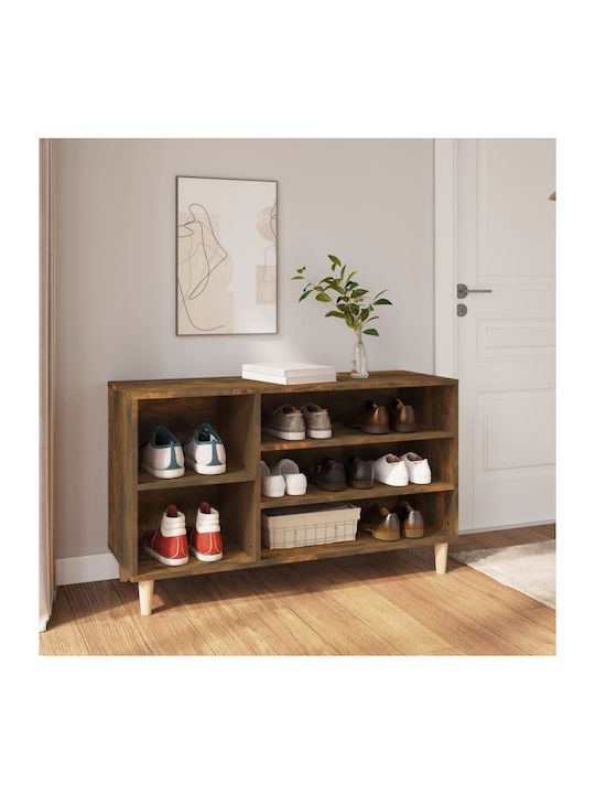 Wooden Shoe Organizer with 5 Shelves Δρύς 102x36x60cm