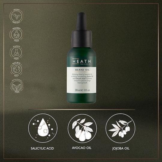 Heath Λάδι Περιποίησης για Γένια 30ml