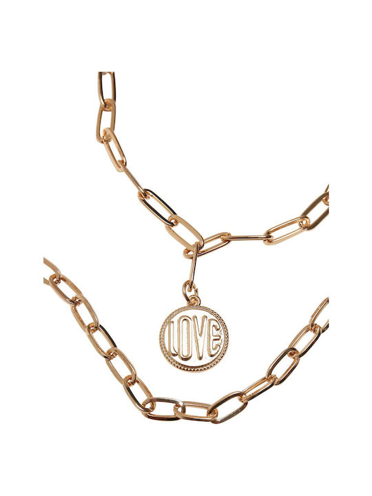 Urban Classics Necklace Double Gold Plated