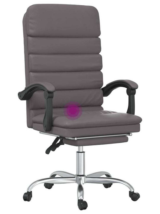 vidaXL vidaXL Office Chair with Massage, Recline, and Adjustable Arms Grey