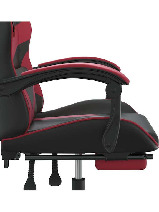 vidaXL 3143861 Artificial Leather Gaming Chair with Footrest Black/Burgundy