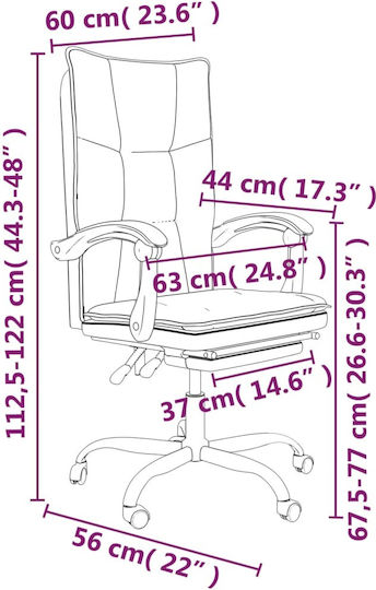 vidaXL vidaXL Office Chair with Adjustable Beige Arms