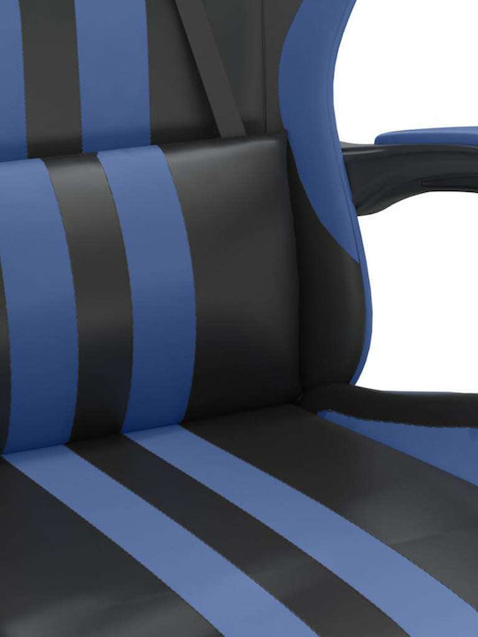 vidaXL 3143830 Artificial Leather Gaming Chair with Footrest Black / Blue