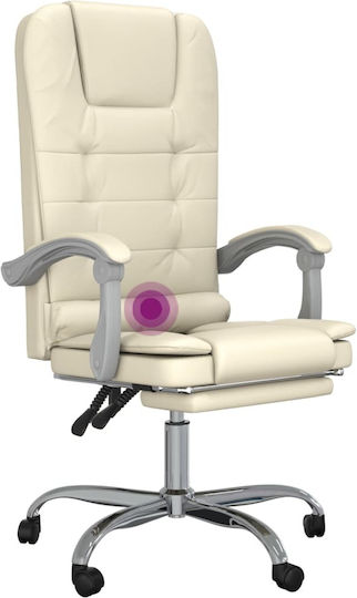 vidaXL Vdxl Office Chair Massage with Adjustable Arms White