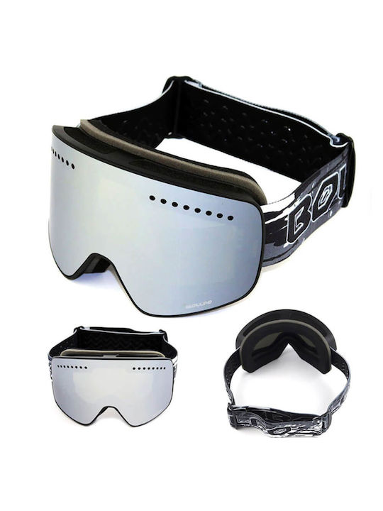 Bollfo BL-BF652G Ski & Snowboard Goggles Kids Gray with Lens in Gray Color