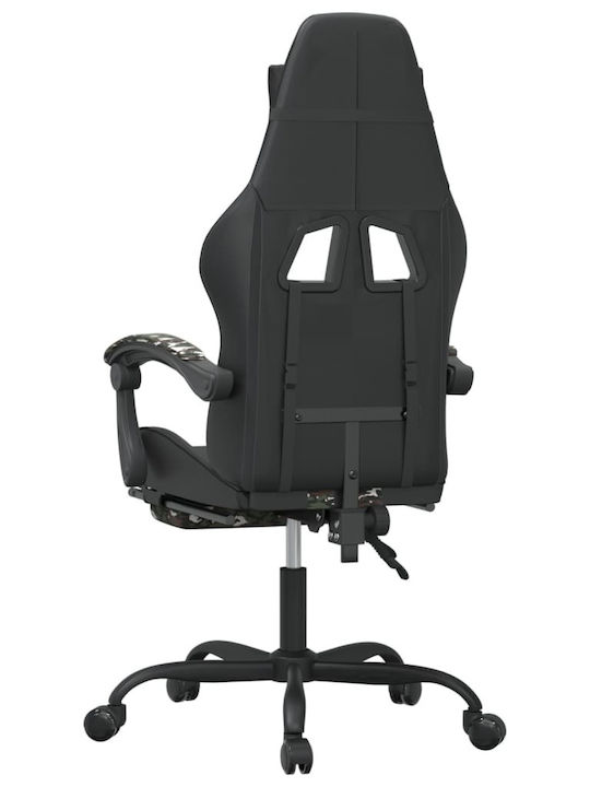 vidaXL 3143841 Artificial Leather Gaming Chair with Footrest Black / Camo