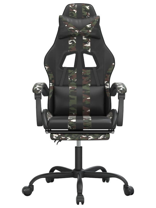 vidaXL 3143841 Artificial Leather Gaming Chair with Footrest Black / Camo