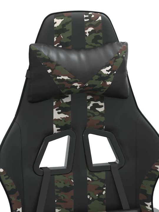vidaXL 3143841 Artificial Leather Gaming Chair with Footrest Black / Camo