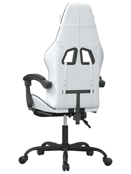 vidaXL 3143840 Gaming Stuhl mit Fußstütze Black / White