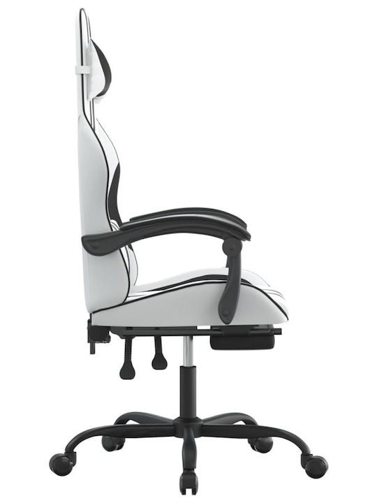 vidaXL 3143840 Gaming Stuhl mit Fußstütze Black / White