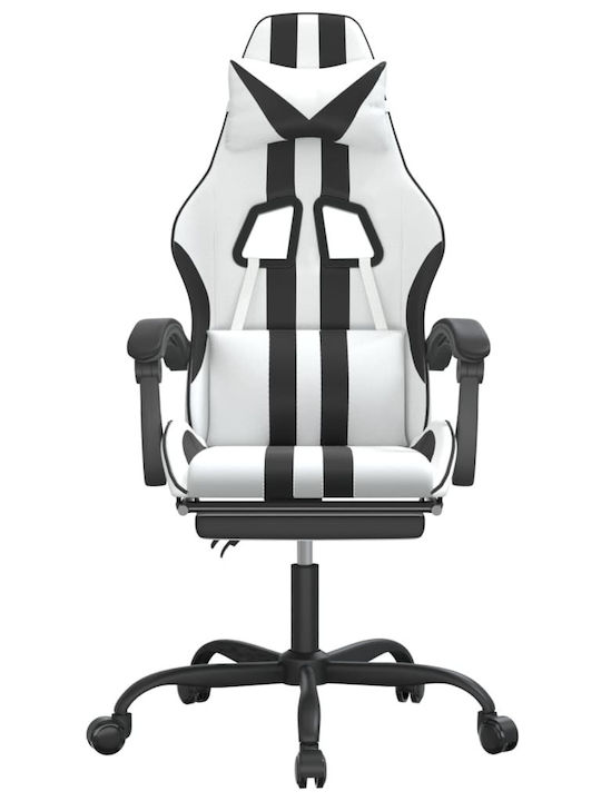 vidaXL 3143840 Gaming Stuhl mit Fußstütze Black / White