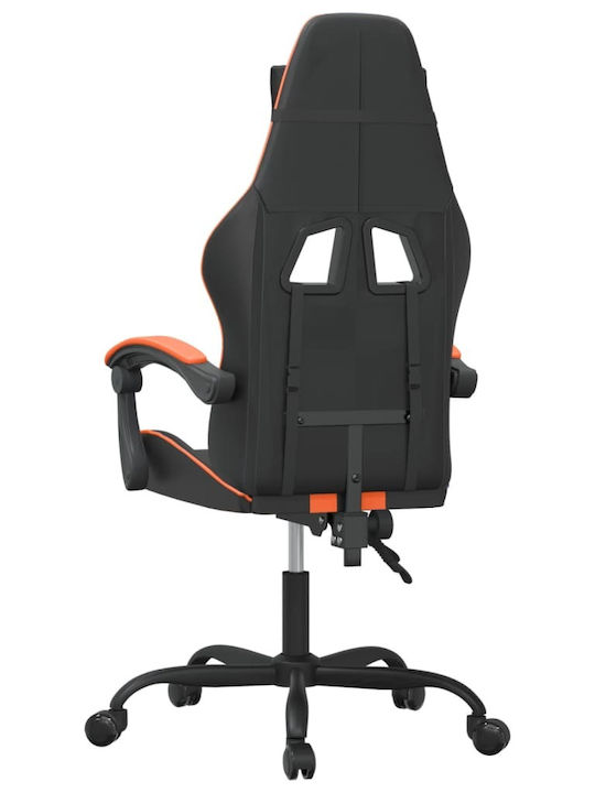 vidaXL 3143824 Καρέκλα Gaming Δερματίνης Μαύρο/Πορτοκαλί