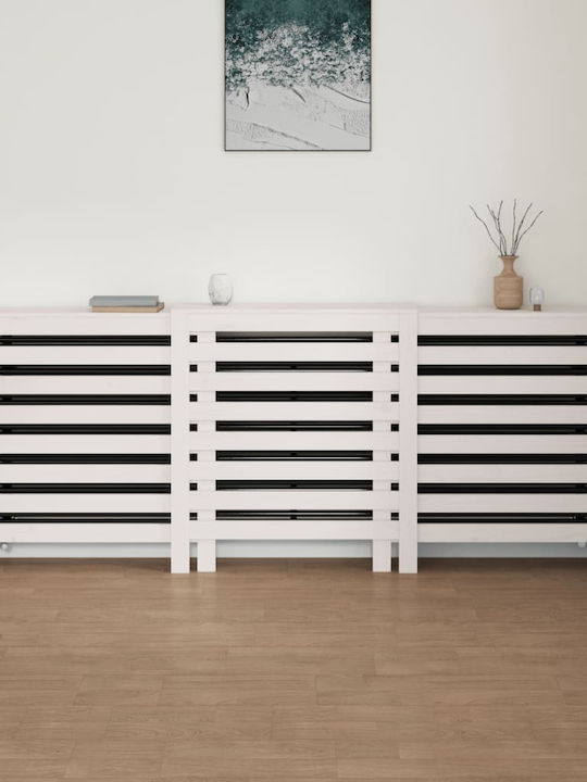vidaXL Heizkörperabdeckung aus Massives Holz Weiß 210x21x85cm