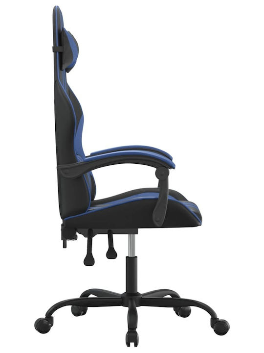 vidaXL 3143818 Scaun Gaming Din piele ecologică Negru/Albastru