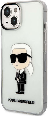 Karl Lagerfeld Ikonik Plastic Back Cover Durable Transparent (iPhone 14 Plus)