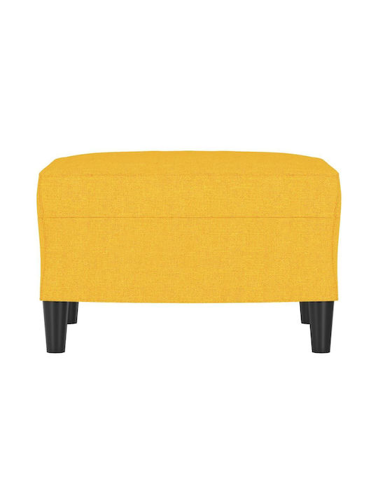 Fabric Upholstered Yellow Light Footstool 60x50x41cm