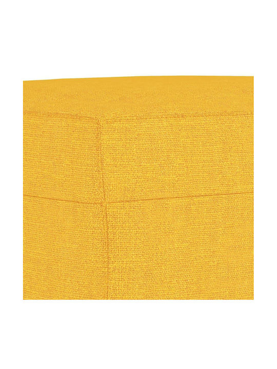 Fabric Upholstered Yellow Light Footstool 60x50x41cm