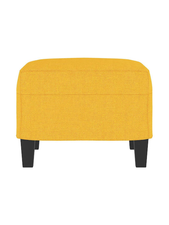 Fabric Upholstered Yellow Light Footstool 60x50x41cm