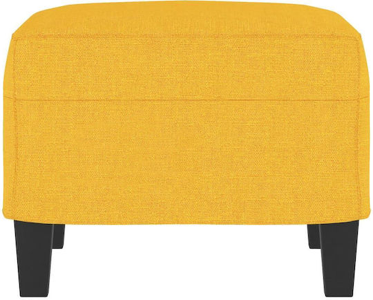 Stoff Fußhocker Hellgelb Offen 60x50x41cm