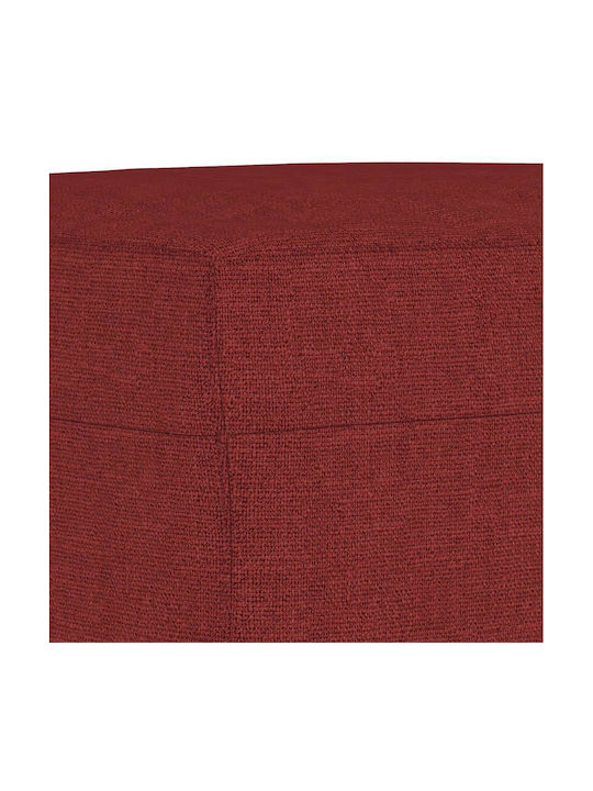 Stofffußhocker Rot 60x50x41cm