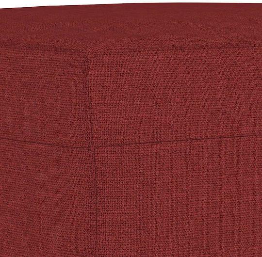 Stofffußhocker Rot 60x50x41cm