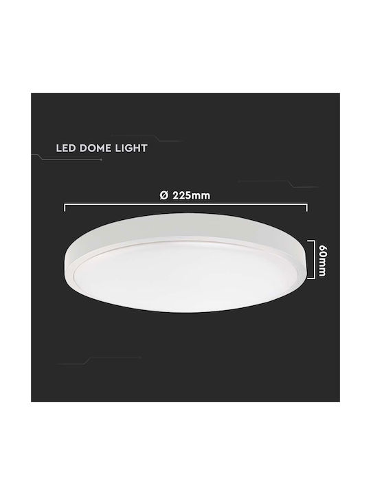 V-TAC Plafonieră de Exterior cu LED Integrat în Culoare Alb 7659
