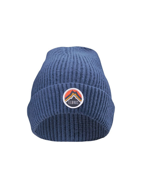 Quentin Beanie Căciulă Pentru Bărbați Cu Tricotat În Coastă Albastră Culoare Full Face