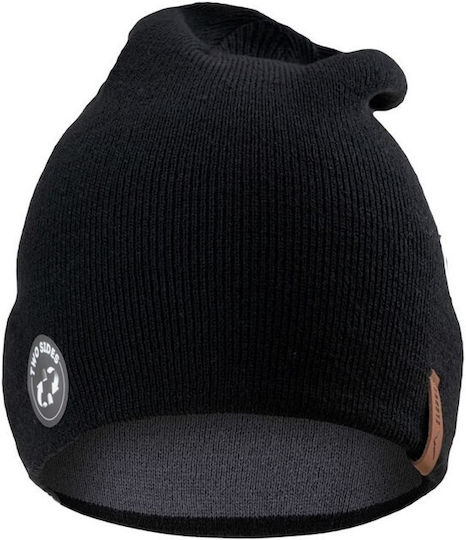 Trend Beanie Männer Beanie mit Rippstrick in Schwarz Farbe