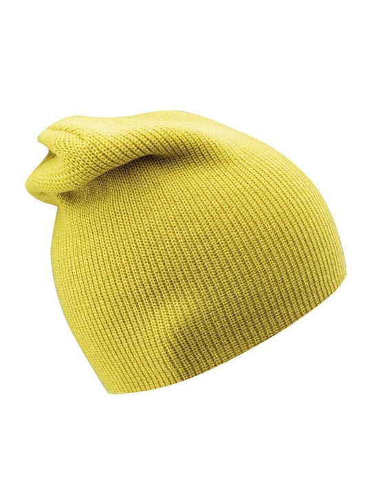 Usian Ribbed Beanie Cap Yellow