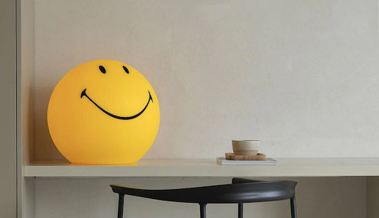 Mr Maria Lumini LED Lampă decorativă pentru copii Smiley XL Galben 45x45x40εκ.