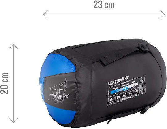 Millet Sac de dormit Single 3 Sezoane Light Down Albastru