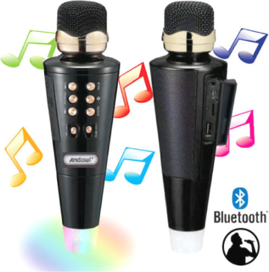 Andowl Kabelloses Karaoke-Mikrofon Q-2711 Q-2711 Schwarz