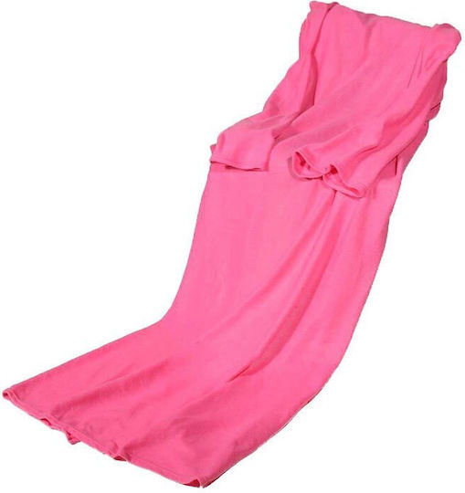 Κουβέρτα Fleece με Μανίκια 138x180εκ. Ροζ AT1503PINK Κουβέρτα Fleece με Μανίκια 138x180εκ. Ροζ AT1503PINK