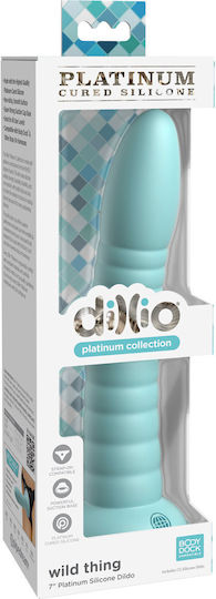 Pipedream Wild Thing Glass Dildo With Suction Cup Light Blue 18cm