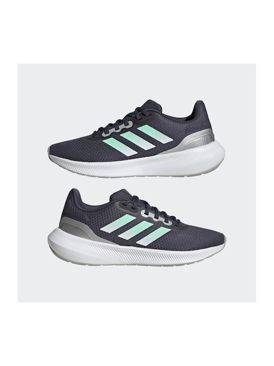 Runfalcon 3 Sport Shoes Running Shadow Navy / Pulse Mint / Silver Metallic