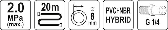 Yato YT-24234 Λάστιχο Αέρος 20m 3/8"