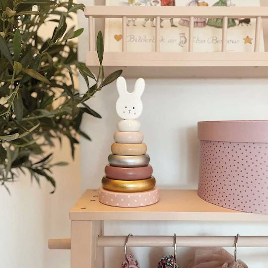 Jabadabado Παιχνίδι Στοίβαξης Πυραμίδα - Bunny από Ξύλο για 12+ Μηνών