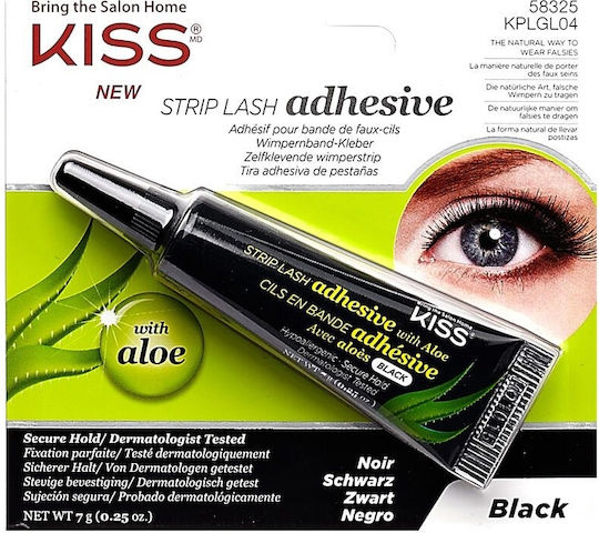 Kiss Strip Lash With Aloe Κόλλα Βλεφαρίδων Black 7gr