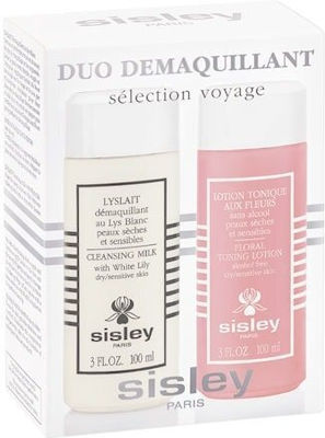 Sisley Paris Cleansing Duo Skin Care Set for Facial Cleaning with Face Cleanser & Facial Lotion