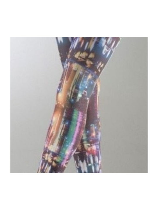 DIANA - 5641 Leggings im City-Design - Mehrfarbig