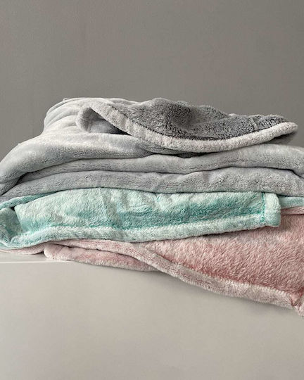 Pennie Arctic Samtige Decke Couch 127x152cm Rosa