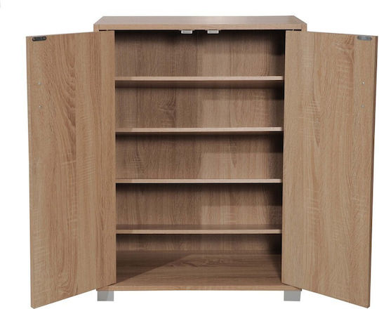 Wooden Shoe Organizer with 5 Shelves Beige 60x30x83.5cm
