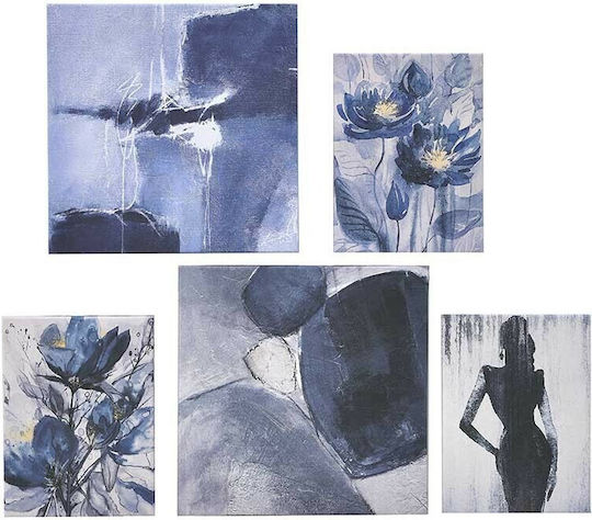 Inart Printed De cinci ori Tablou pe Pânză 25x25cm