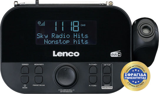 Lenco CR-615 Ceas De Masă Digital LCD Cu Ceas Deșteptător Și Radio Negru CR-615BK